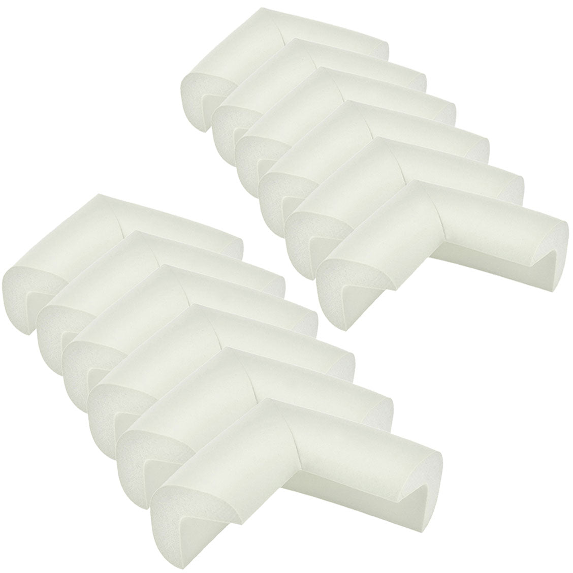 12 Pieces Cream White Standard L-Shaped Foam Corner Protectors