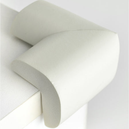 12 Pieces Cream White Jumbo L-Shaped Foam Corner Protectors