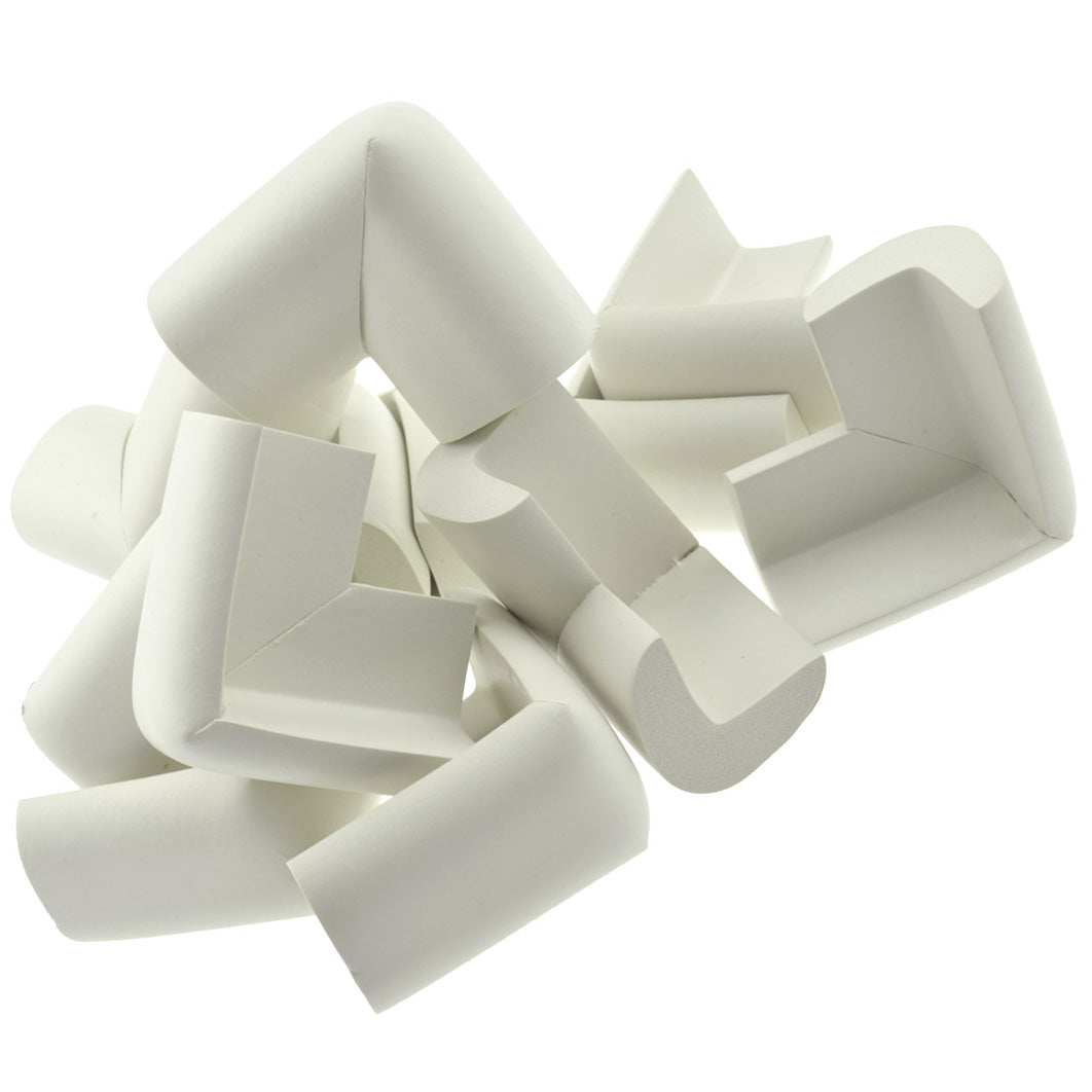12 Pieces Cream White Jumbo L-Shaped Foam Corner Protectors