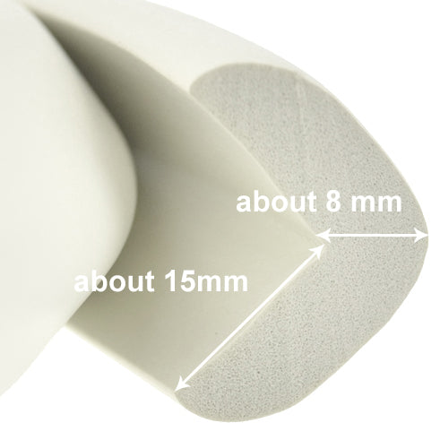 1 Roll Cream White Standard L-Shaped Foam Edge Protector 78.7 inches (2 meters)