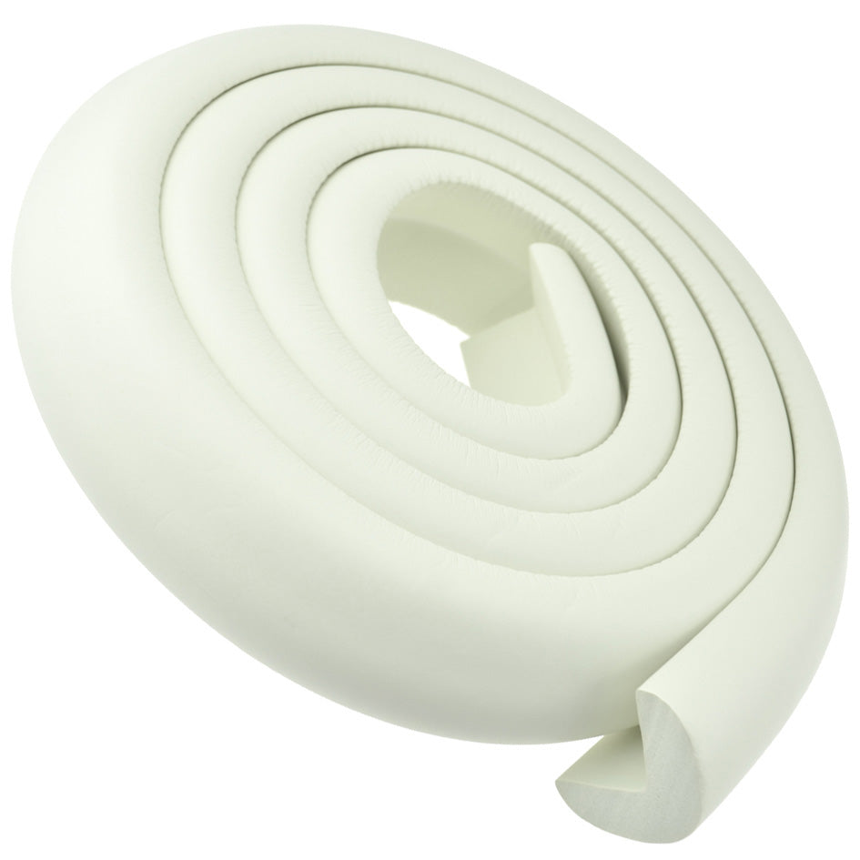 1 Roll Cream White Jumbo L-Shaped Foam Edge Protector 78.7 inches (2 meters)