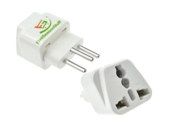 2 Travel Adapters for Traveling to Switzerland (White) Type J