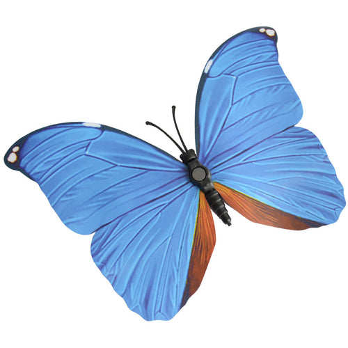 3D Effect Foldable Mixed Blue Butterflies Decorations with Magnet  Water and UV Resistant  24 Pieces
