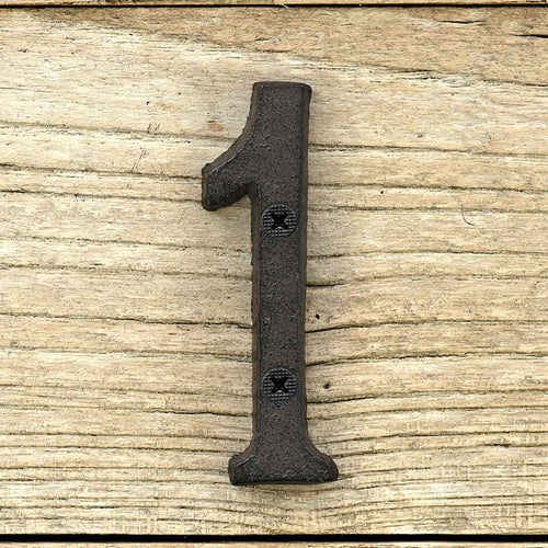 Cast Iron House Number Signs - Number 1