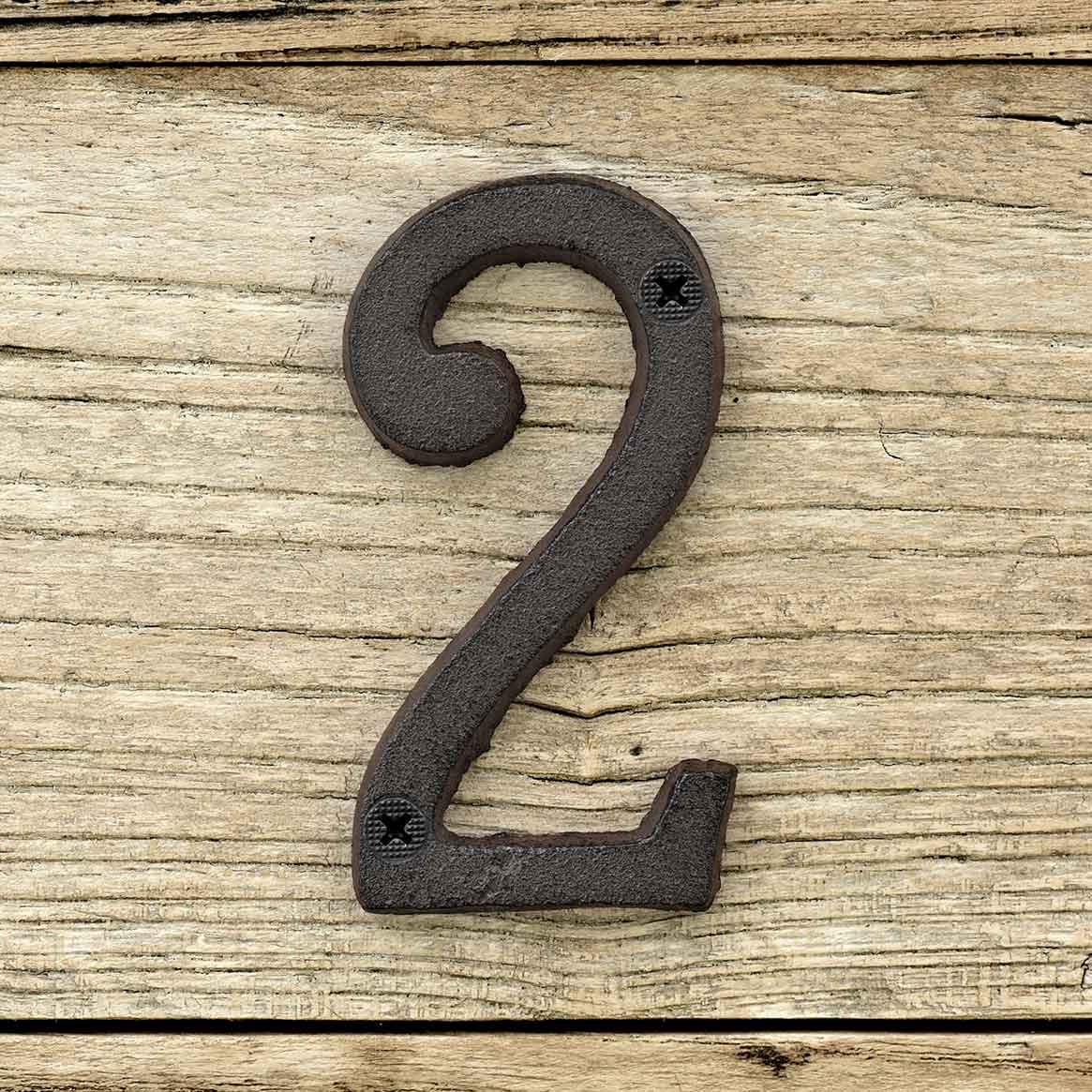 Cast Iron House Number Signs - Number 2