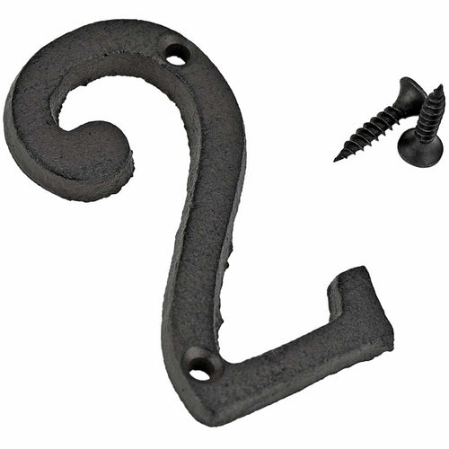 Cast Iron House Number Signs - Number 2