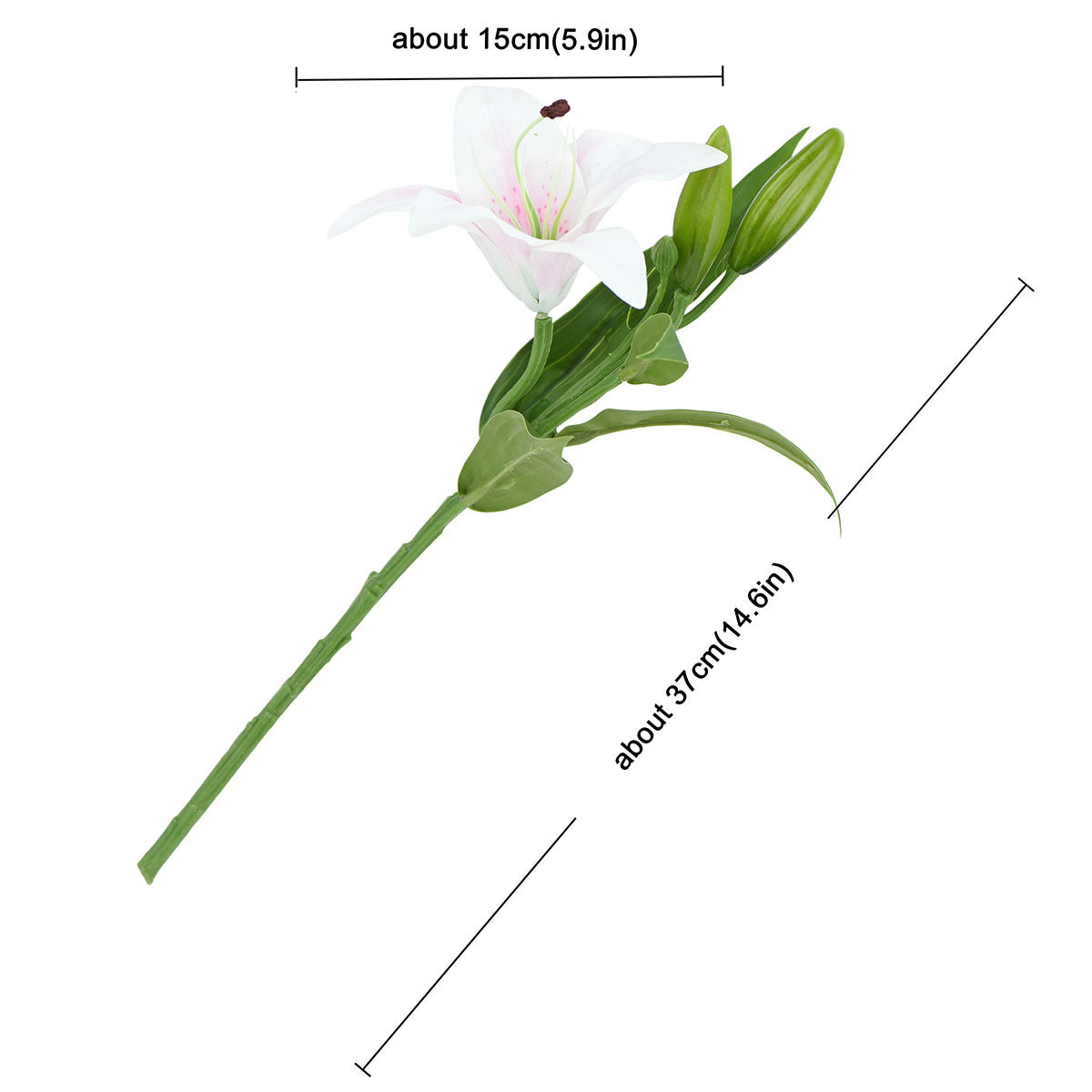 Real Touch™ White Artificial Lily Floral Stems, Set of 6 -38