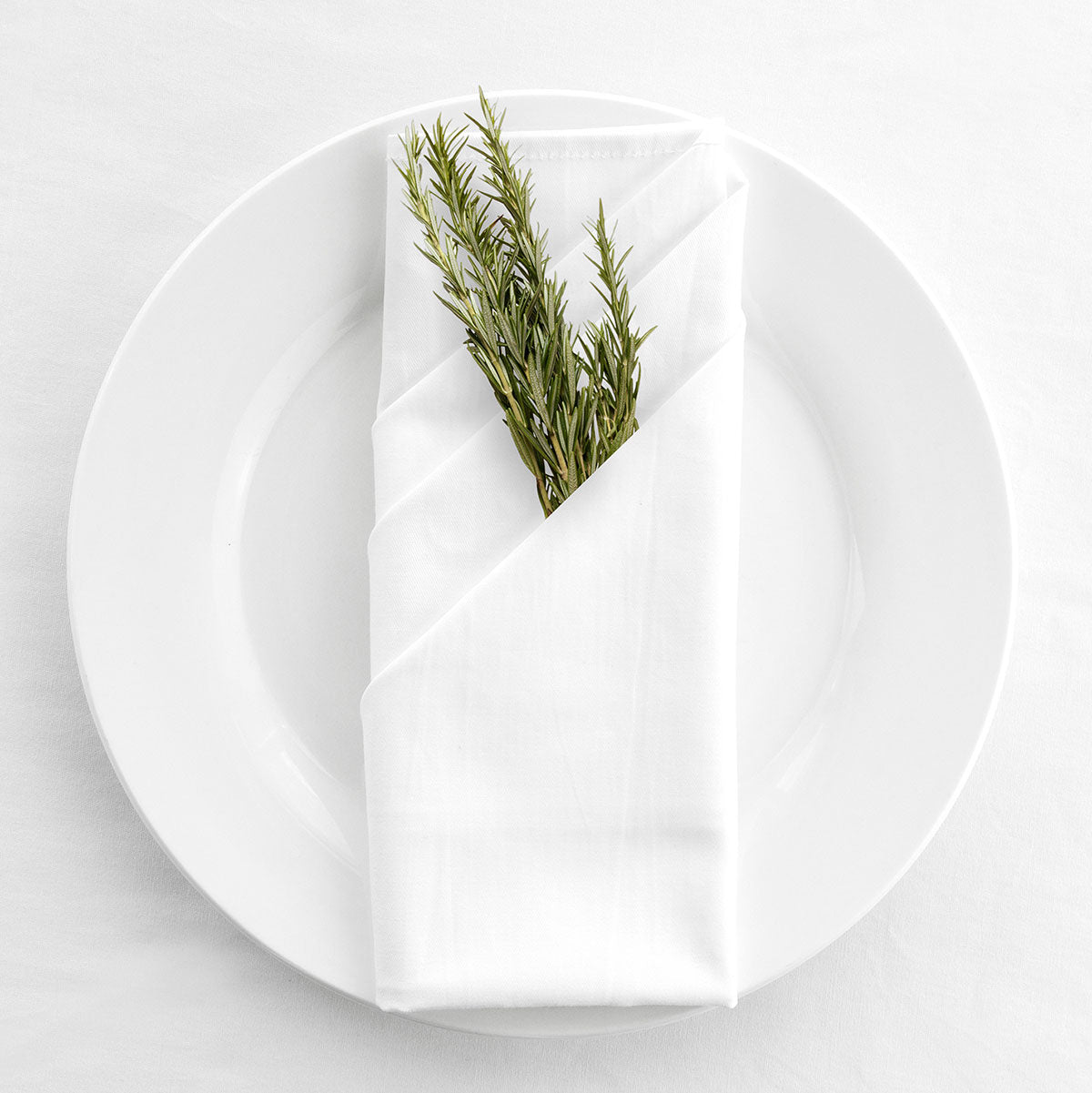 FiveSeasonStuff Pack of 10 Large White 100% Cotton Dinner Napkins, for Hotel, Restaurant, Home, BBQ, Picnics, Party, Wedding, Event, Buffet, Shower, Holiday (48cm x 48cm/18.9 x 18.9 inches)