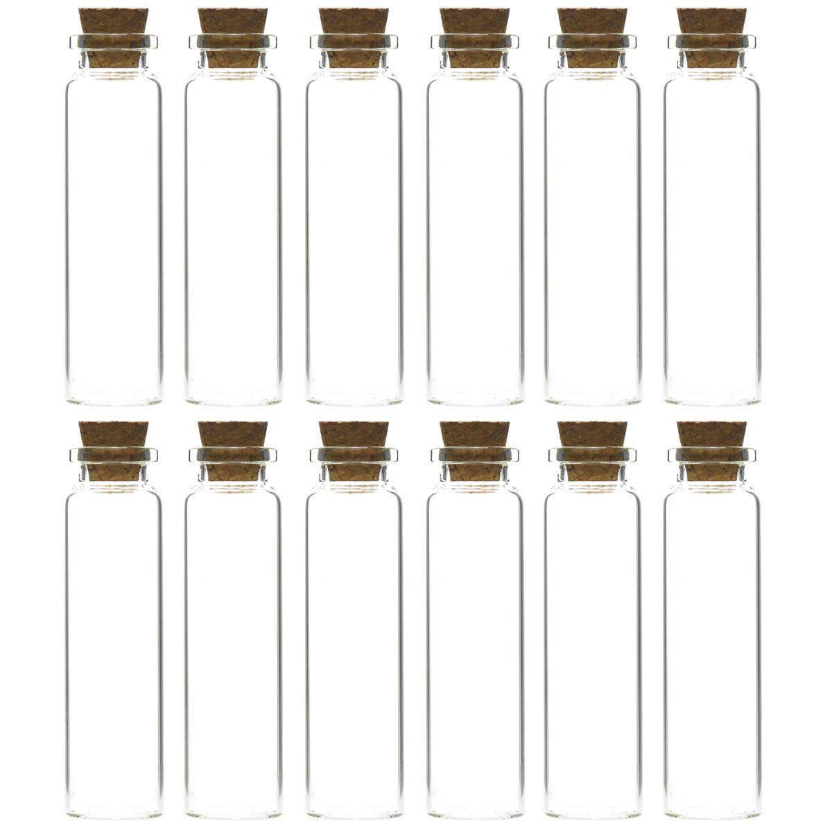 Mini Transparent Glass Bottles,Jars with Cork Stoppers for Scents, Oils, Spices, Collections, Wedding, Jewelry, Message, Party Favors etc