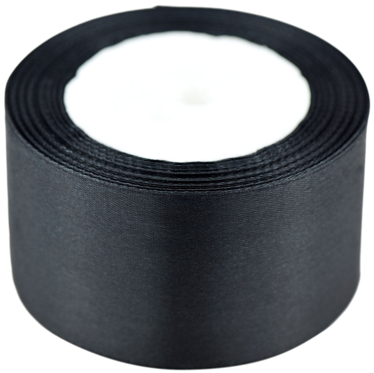 40mm Black Single Sided Satin Ribbon