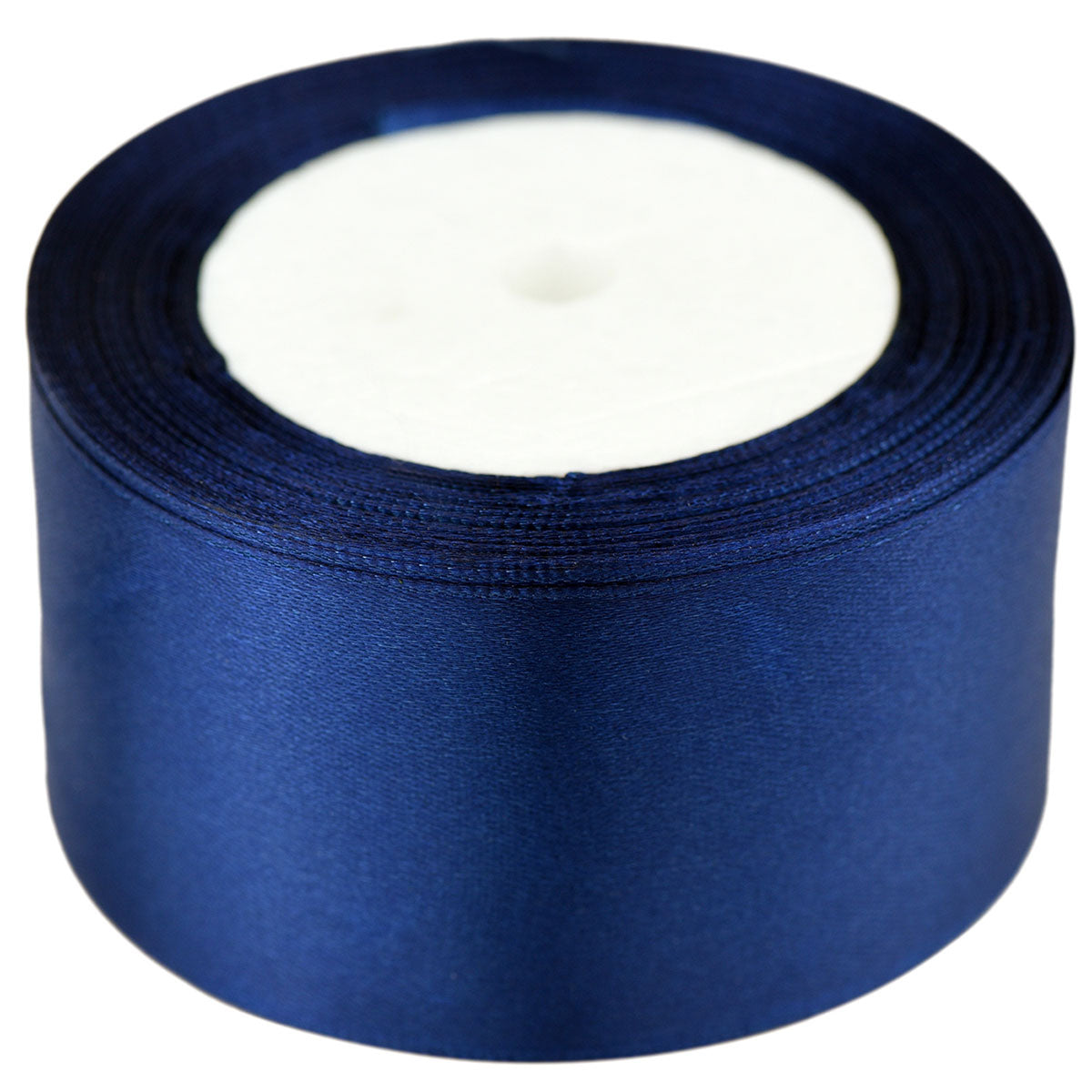 50mm Dark Blue Single Sided Satin Ribbon