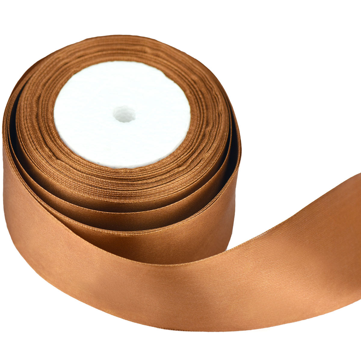 40mm Brown Single Sided Satin Ribbon
