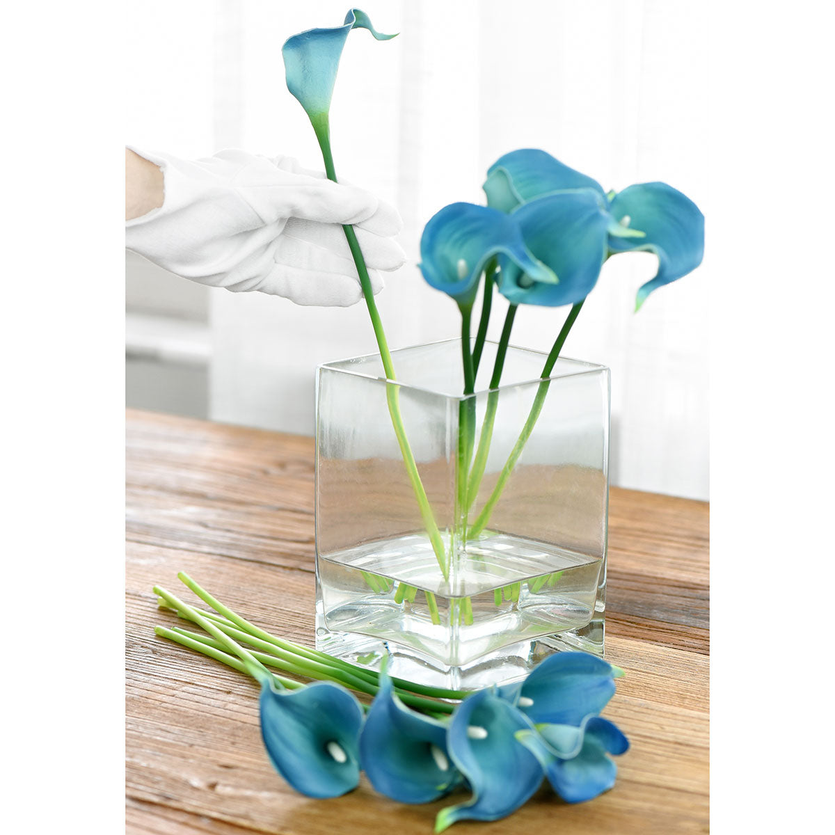 Ocean Radiance Real Touch Calla Lilies Artificial Flower Bouquet 10 Stems