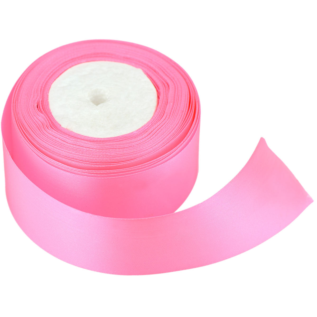 50mm Pink Single Sided Satin Ribbon