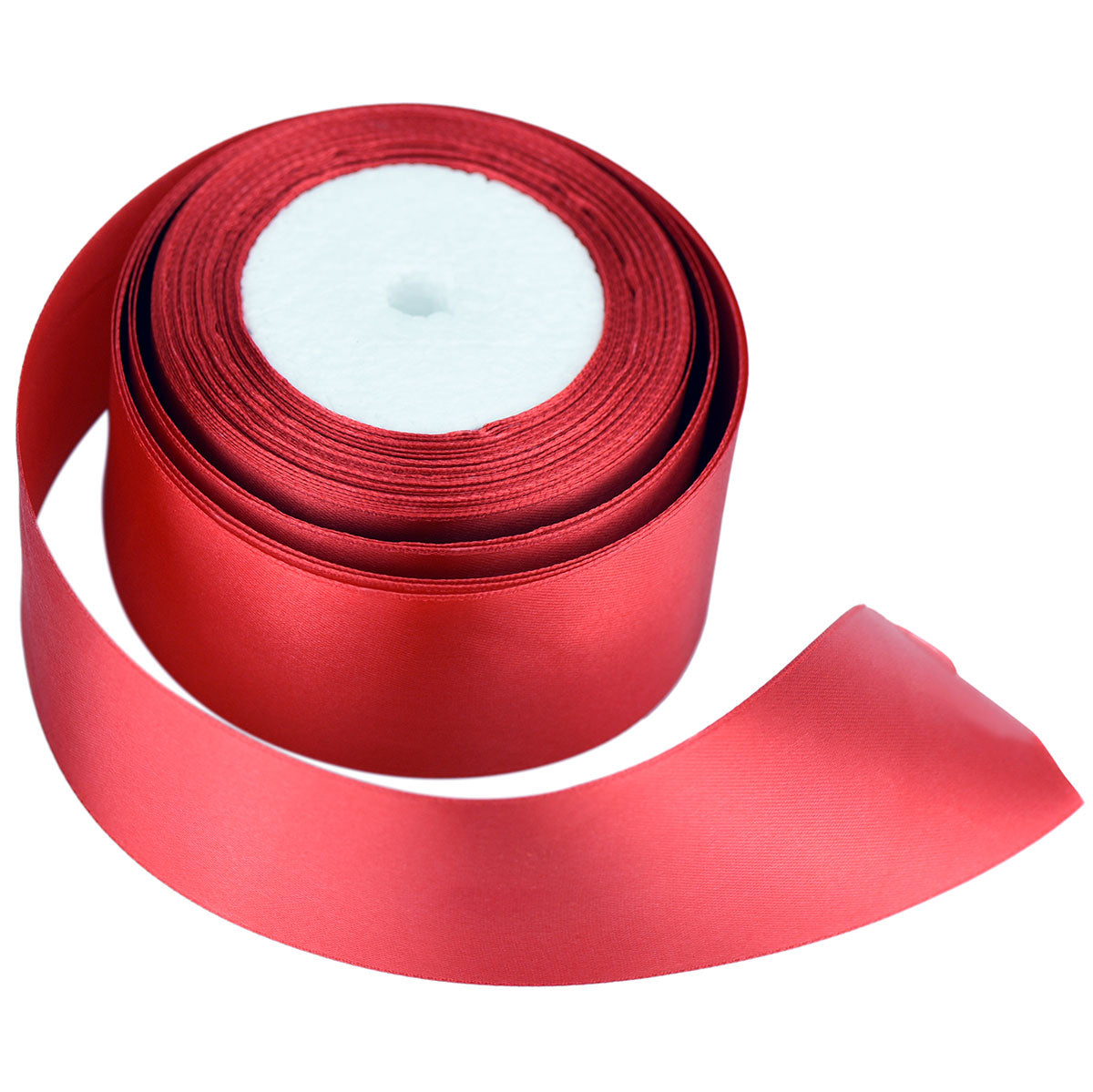 40mm Red Single Sided Satin Ribbon