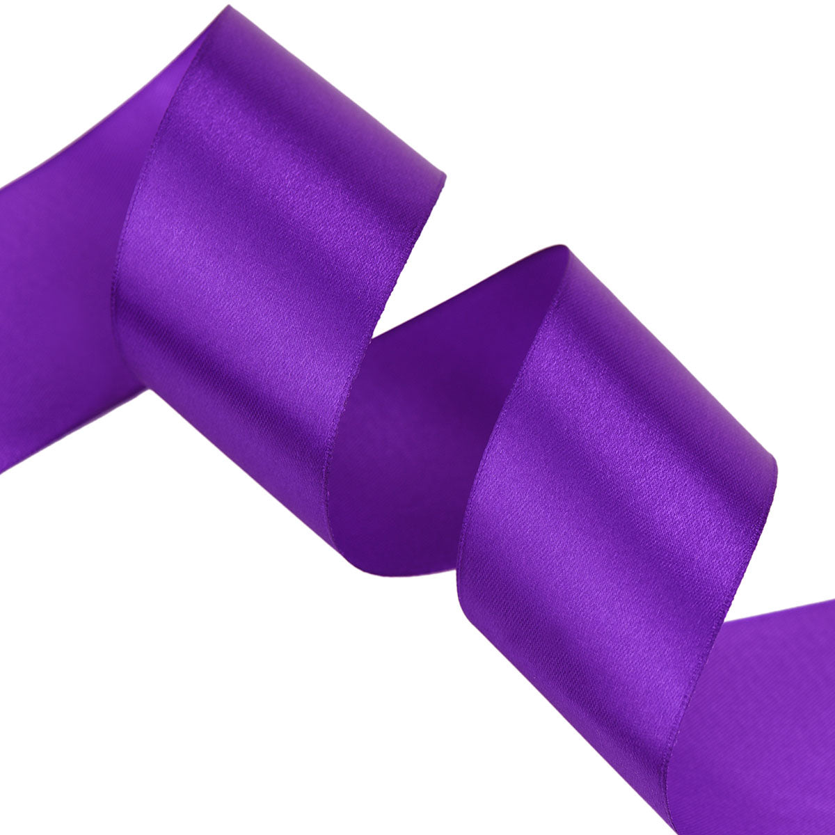 50mm Purple Single Sided Satin Ribbon