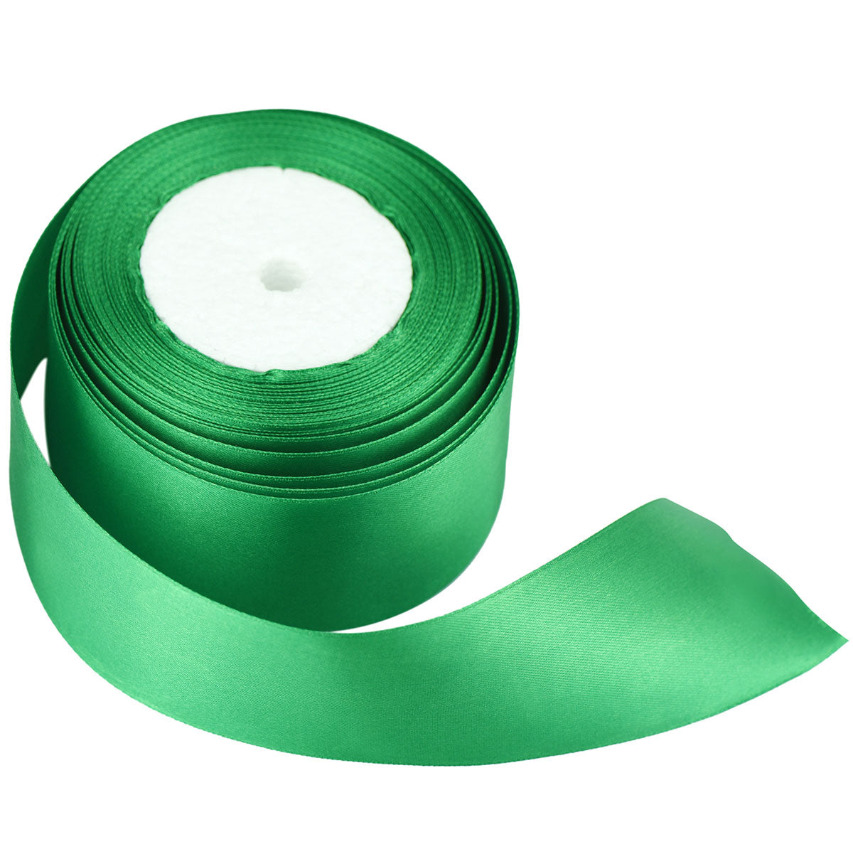 50mm Green Single Sided Satin Ribbon