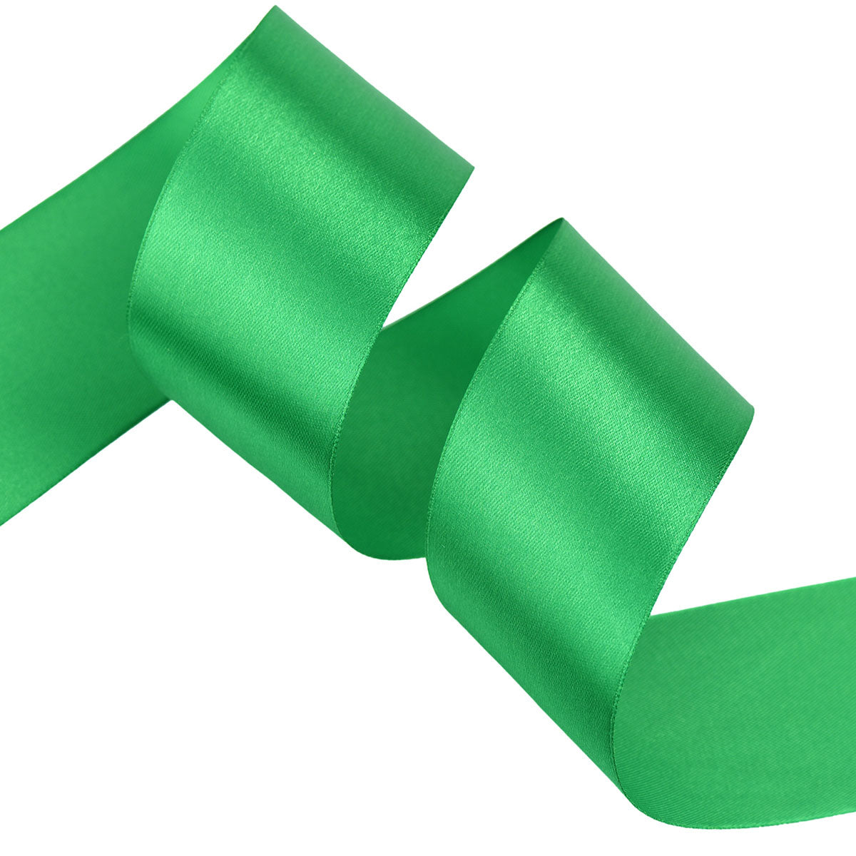 40mm Green Single Sided Satin Ribbon