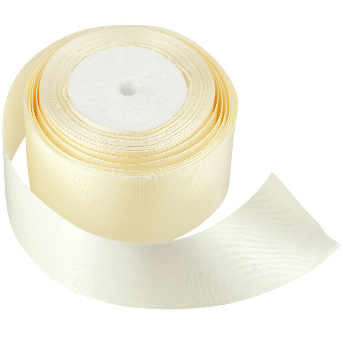 Satin Ribbon Single sided 50mm Cream
