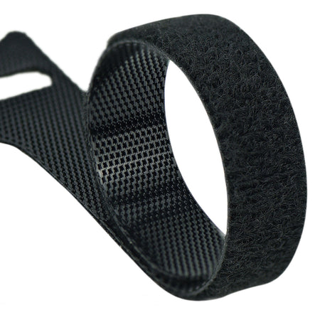 Black Hook and Loop Cable Ties 50 Pieces