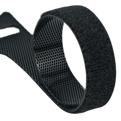 Black Hook and Loop Cable Ties 50 Pieces