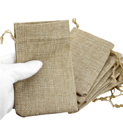 (15 x 10 cm) 20 PCS Burlap Drawstring Gift Bags