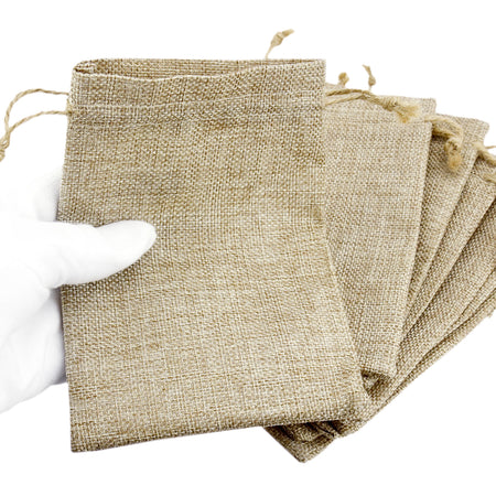 (18 x 13 cm) 20 PCS Burlap Drawstring Gift Bags
