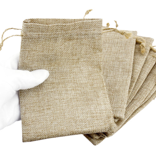 (18 x 13 cm) 20 PCS Burlap Drawstring Gift Bags