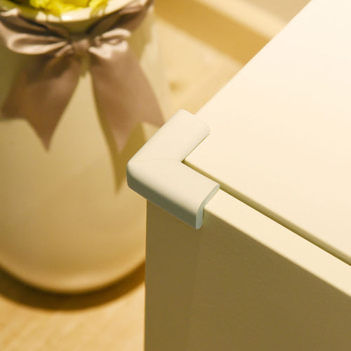 12 Pieces Cream White Standard L-Shaped Foam Corner Protectors