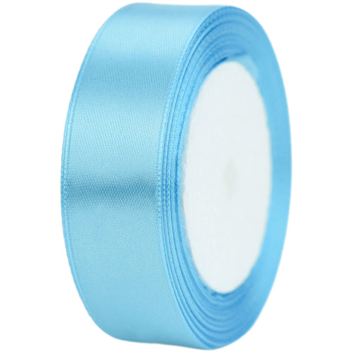 25mm Light Blue Single Sided Satin Ribbon