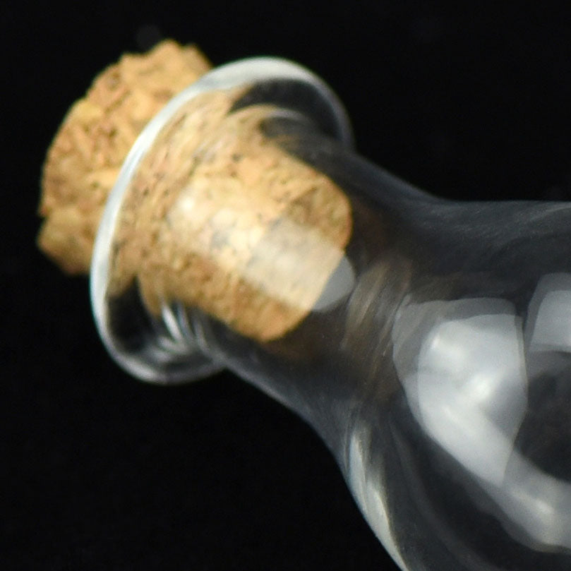 20 Pcs Mini Transparent Glass Bottles with Corks (Sphere 3)