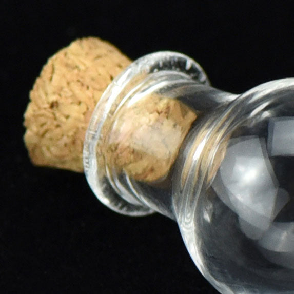 20 Pcs Mini Transparent Glass Bottles with Corks (Sphere 2)