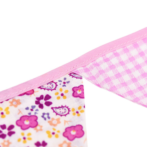 2 Purple Cotton Pennant Banners