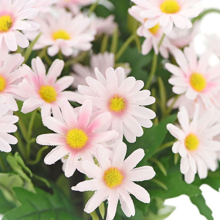 Daisy Silk Flowers Outdoor Artificial Flowers Arrangements (Lemonade Pink) 2 Bunches