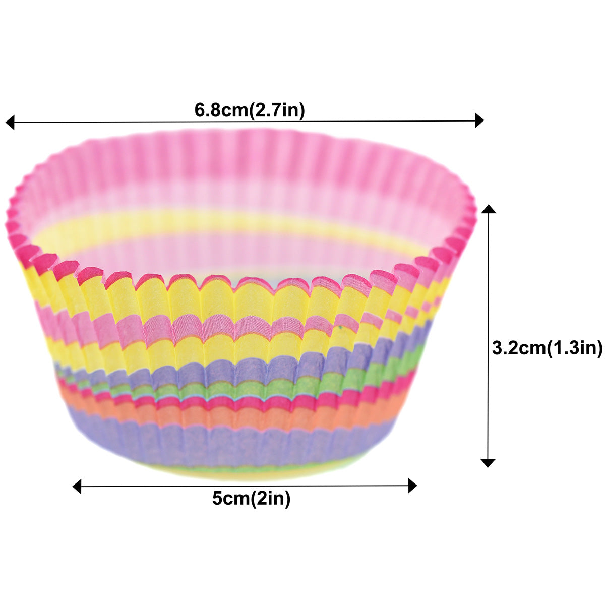 FiveSeasonStuff 100-Pack Cupcake Muffin Baking Paper Cases Liners Style 21