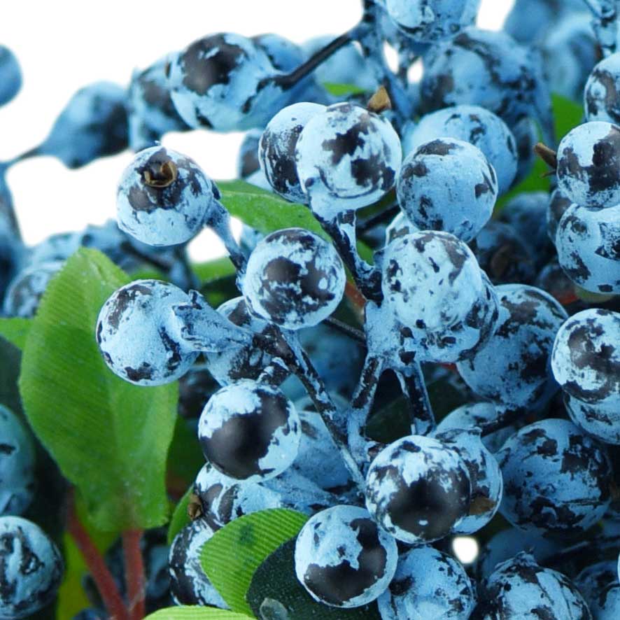 Versatile Artificial Holly Blue Berry Branches: Set of 10 for Stunning Decor