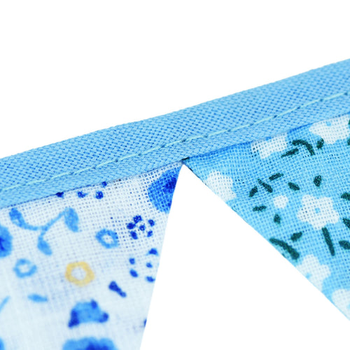 2 Blue Cotton Pennant Banners