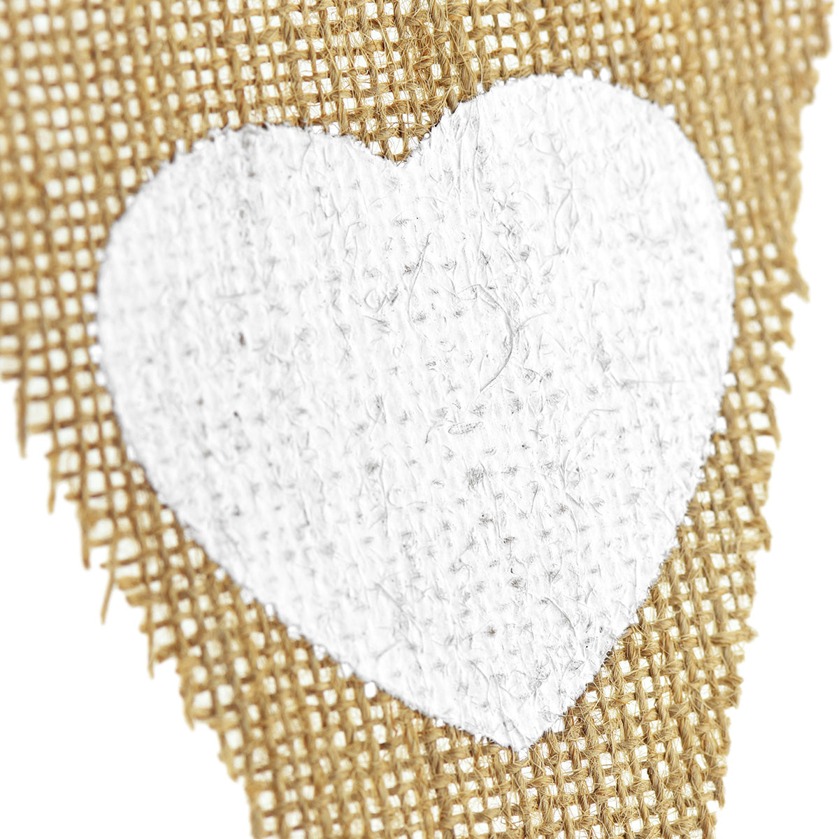 Burlap Pennant Banner with Heart Patterns - FiveSeasonStuff