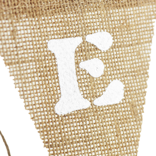 Just Married' Burlap Pennant Banner