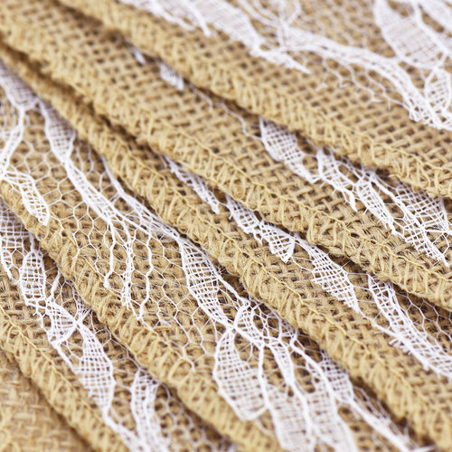 Burlap and Lace Pennant Banner