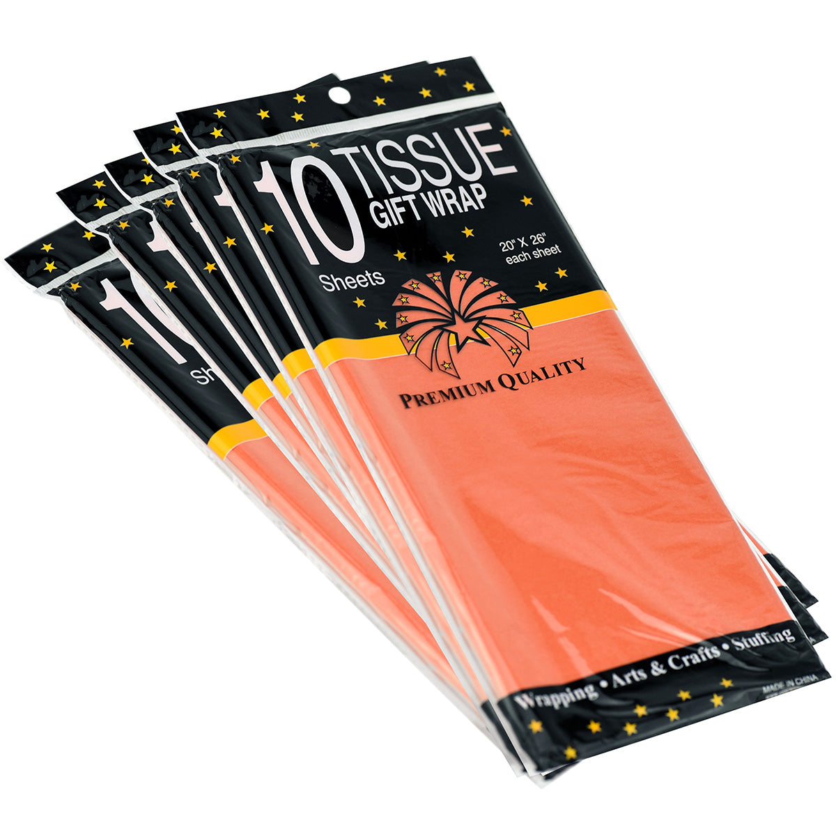 50 Sheets Orange Wrapping Tissue Paper