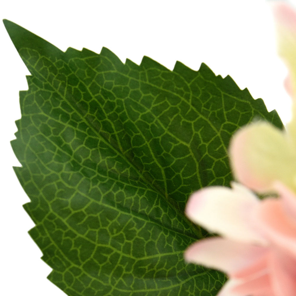 5 Stems Pink Artificial Silk Hydrangea Flowers