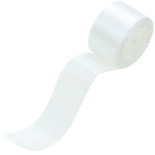 40mm White Single Sided Satin Ribbon