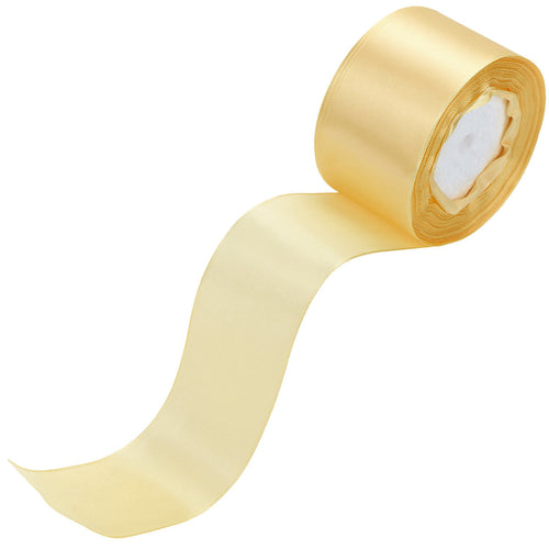 50mm Lemon Chiffon Single Sided Satin Ribbon