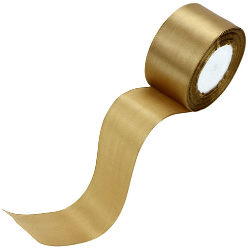 50mm Light Brown Single Sided Satin Ribbon