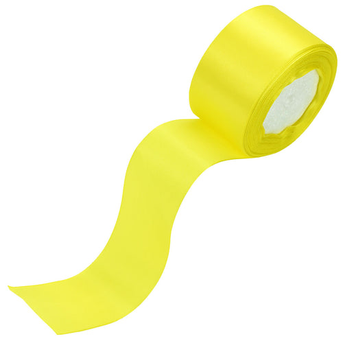 40mm Lemon Single Sided Satin Ribbon