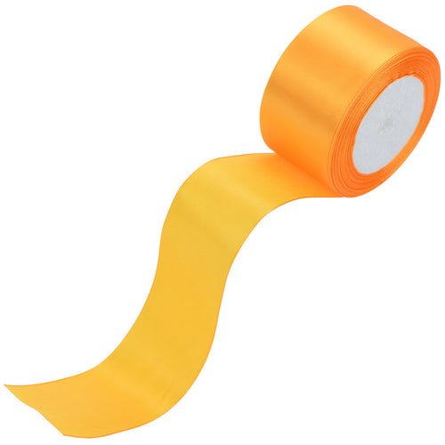 40mm Orange Single Sided Satin Ribbon