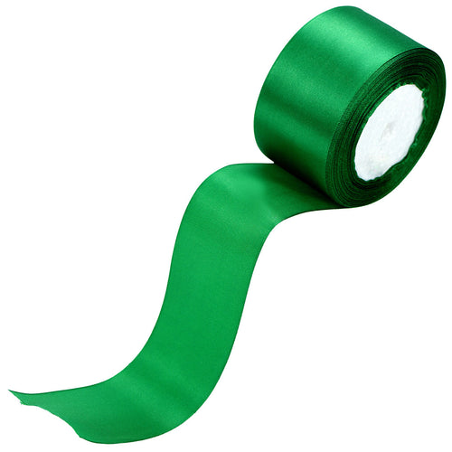 40mm Green Single Sided Satin Ribbon