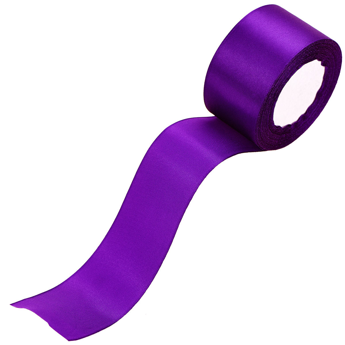 50mm Purple Single Sided Satin Ribbon