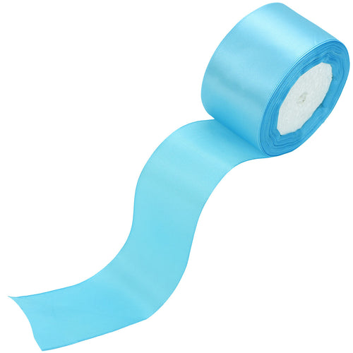 50mm Light Blue Single Sided Satin Ribbon